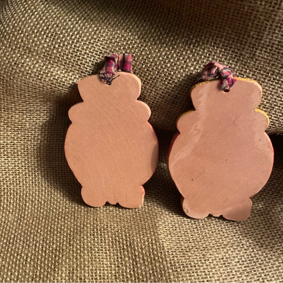 Halloween Set of 2 Ornaments  “pumpkin Jack-o-Lantern in Top Hat and Bow Tie !!! - Picture 5 of 7